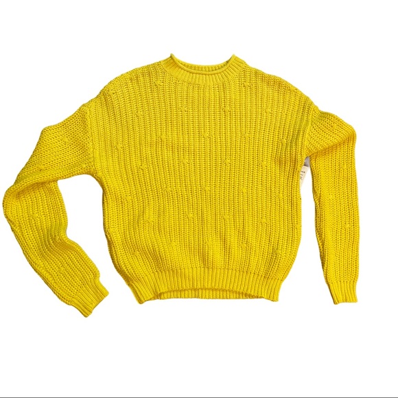 ABOUND Knit Sweater YELLOW NWT XS - Picture 4 of 8